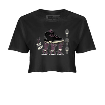 Air Jordan 3 A Ma Maniere Black shirts to match jordans Devil Babies sneaker match tees Air Jordan 3 A Ma Maniere x Black And Flat Pewter SNRT Sneaker Release Tees unisex cotton Black 2 Crop Shirts