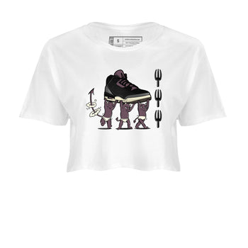Air Jordan 3 A Ma Maniere Black shirts to match jordans Devil Babies sneaker match tees Air Jordan 3 A Ma Maniere x Black And Flat Pewter SNRT Sneaker Release Tees unisex cotton White 2 Crop Shirts