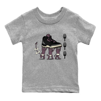Air Jordan 3 A Ma Maniere Black shirts to match jordans Devil Babies sneaker match tees Air Jordan 3 A Ma Maniere x Black And Flat Pewter SNRT Sneaker Release Tees Youth Baby Heather Grey 2 crew neck shirts