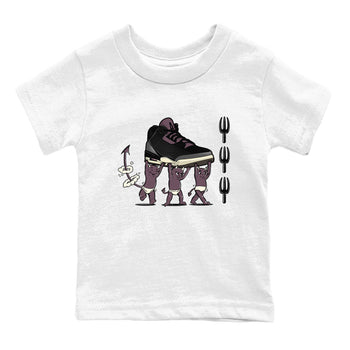 Air Jordan 3 A Ma Maniere Black shirts to match jordans Devil Babies sneaker match tees Air Jordan 3 A Ma Maniere x Black And Flat Pewter SNRT Sneaker Release Tees Youth Baby White 2 crew neck shirts