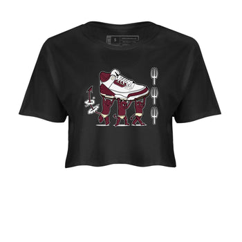 Air Jordan 3 A Ma Maniere Burgundy Crush shirts to match jordans Devil Babies sneaker match tees Air Jordan 3 A Ma Maniere x Burgundy Crush SNRT Sneaker Release Tees unisex cotton Black 2 Crop Shirts