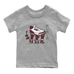 Air Jordan 3 A Ma Maniere Burgundy Crush shirts to match jordans Devil Babies sneaker match tees Air Jordan 3 A Ma Maniere x Burgundy Crush SNRT Sneaker Release Tees Youth Baby Heather Grey 2 crew neck shirts