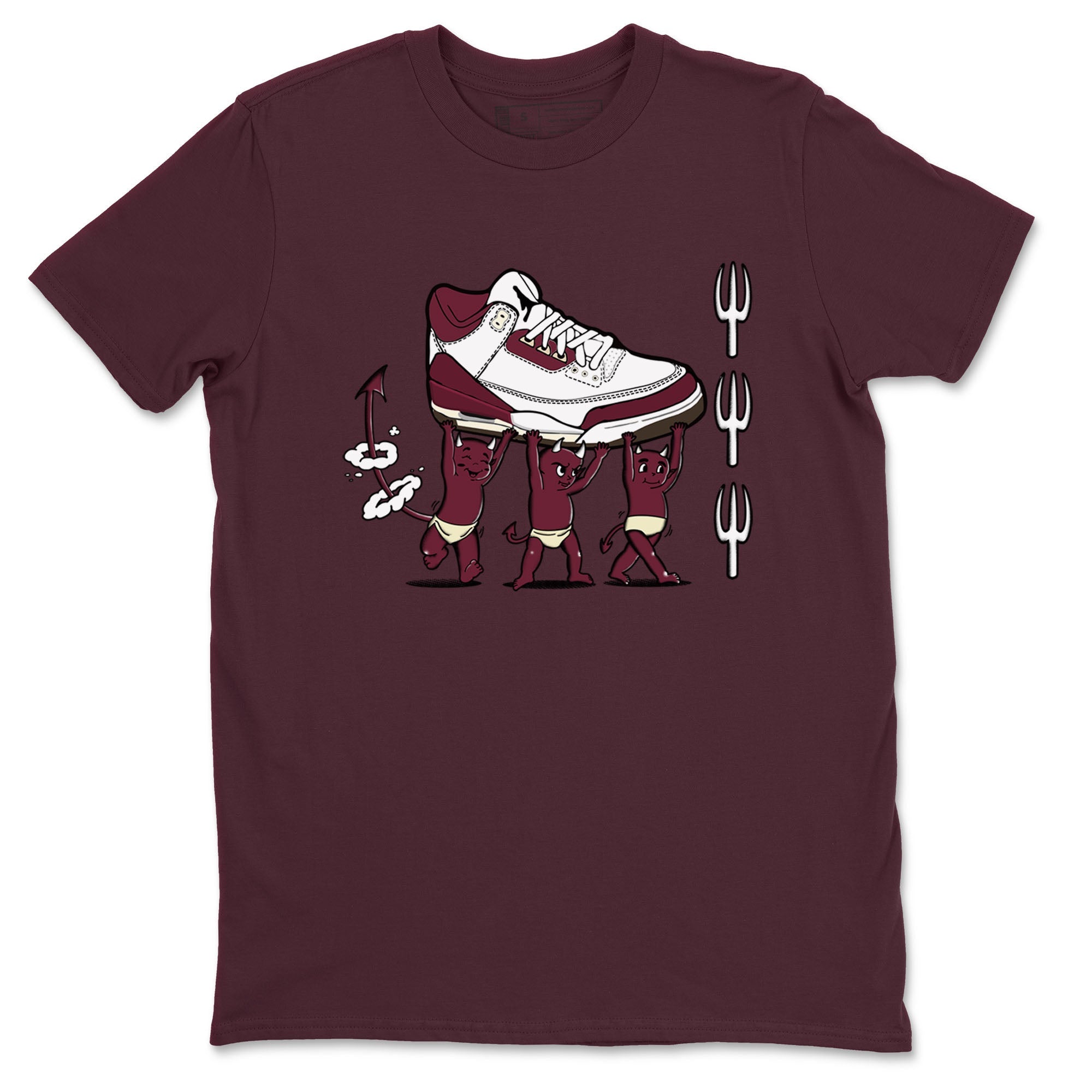 Air Jordan 3 A Ma Maniere Burgundy Crush shirts to match jordans Devil Babies sneaker match tees Air Jordan 3 A Ma Maniere x Burgundy Crush SNRT Sneaker Release Tees unisex cotton Maroon 2 crew neck shirts