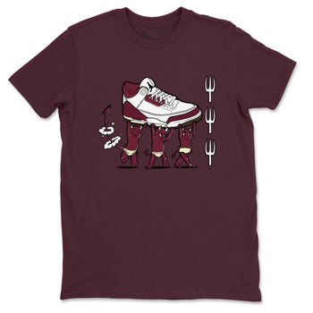 Air Jordan 3 A Ma Maniere Burgundy Crush shirts to match jordans Devil Babies sneaker match tees Air Jordan 3 A Ma Maniere x Burgundy Crush SNRT Sneaker Release Tees unisex cotton Maroon 2 crew neck shirts