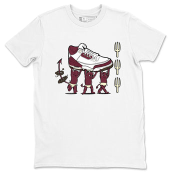 Air Jordan 3 A Ma Maniere Burgundy Crush shirts to match jordans Devil Babies sneaker match tees Air Jordan 3 A Ma Maniere x Burgundy Crush SNRT Sneaker Release Tees unisex cotton White 2 crew neck shirts