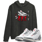 3s Cement Grey shirts to match jordans Devil Babies sneaker match tees Air Jordan 3 Cement Grey SNRT Sneaker Release Tees unisex cotton Charcoal Heather 1 crew neck shirts