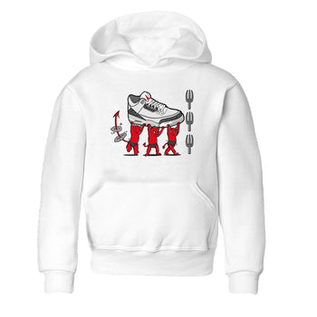 3s Cement Grey shirts to match jordans Devil Babies sneaker match tees Air Jordan 3 Cement Grey SNRT Sneaker Release Tees Youth Baby White 2 crew neck shirts