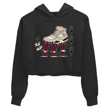 4s A Ma Maniere x Fossil Stone shirts to match jordans Devil Babies sneaker match tees 4s A Ma Maniere x Fossil Stone match shoes to clothes SNRT Sneaker Tees unisex cotton Black 2 crop tee