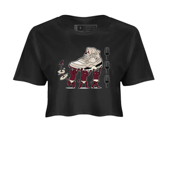 4s A Ma Maniere x Fossil Stone shirts to match jordans Devil Babies sneaker match tees 4s A Ma Maniere x Fossil Stone match shoes to clothes SNRT Sneaker Tees unisex cotton Black 2 crop tee