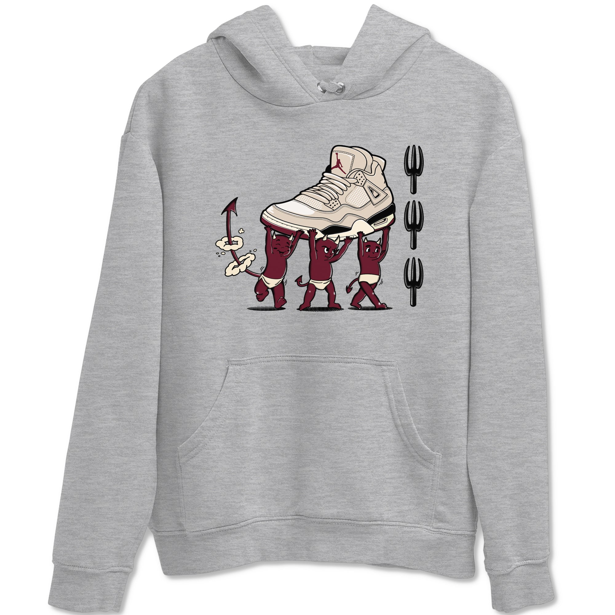 4s A Ma Maniere x Fossil Stone shirts to match jordans Devil Babies sneaker match tees 4s A Ma Maniere x Fossil Stone match shoes to clothes SNRT Sneaker Tees unisex cotton Heather Grey 2 shirts