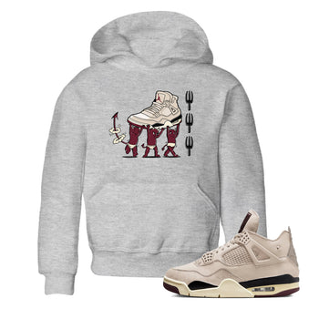 4s A Ma Maniere x Fossil Stone shirts to match jordans Devil Babies sneaker match tees 4s A Ma Maniere x Fossil Stone match shoes to clothes SNRT Sneaker Tees Youth Baby Heather Grey 1 tee