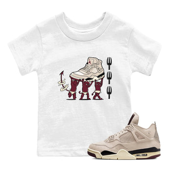 4s A Ma Maniere x Fossil Stone shirts to match jordans Devil Babies sneaker match tees 4s A Ma Maniere x Fossil Stone match shoes to clothes SNRT Sneaker Tees Youth Baby White 1 tee