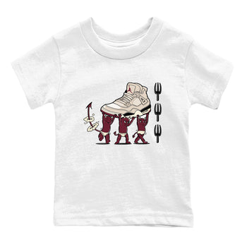 4s A Ma Maniere x Fossil Stone shirts to match jordans Devil Babies sneaker match tees 4s A Ma Maniere x Fossil Stone match shoes to clothes SNRT Sneaker Tees Youth Baby White 2 tee