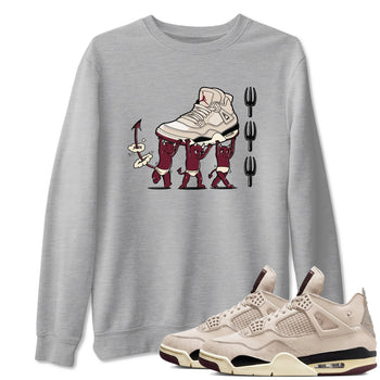 4s A Ma Maniere x Fossil Stone shirts to match jordans Devil Babies sneaker match tees 4s A Ma Maniere x Fossil Stone match shoes to clothes SNRT Sneaker Tees unisex cotton Heather Grey 1 shirts