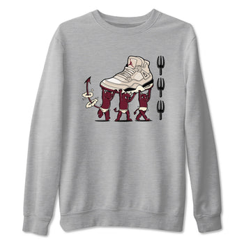 4s A Ma Maniere x Fossil Stone shirts to match jordans Devil Babies sneaker match tees 4s A Ma Maniere x Fossil Stone match shoes to clothes SNRT Sneaker Tees unisex cotton Heather Grey 2 shirts
