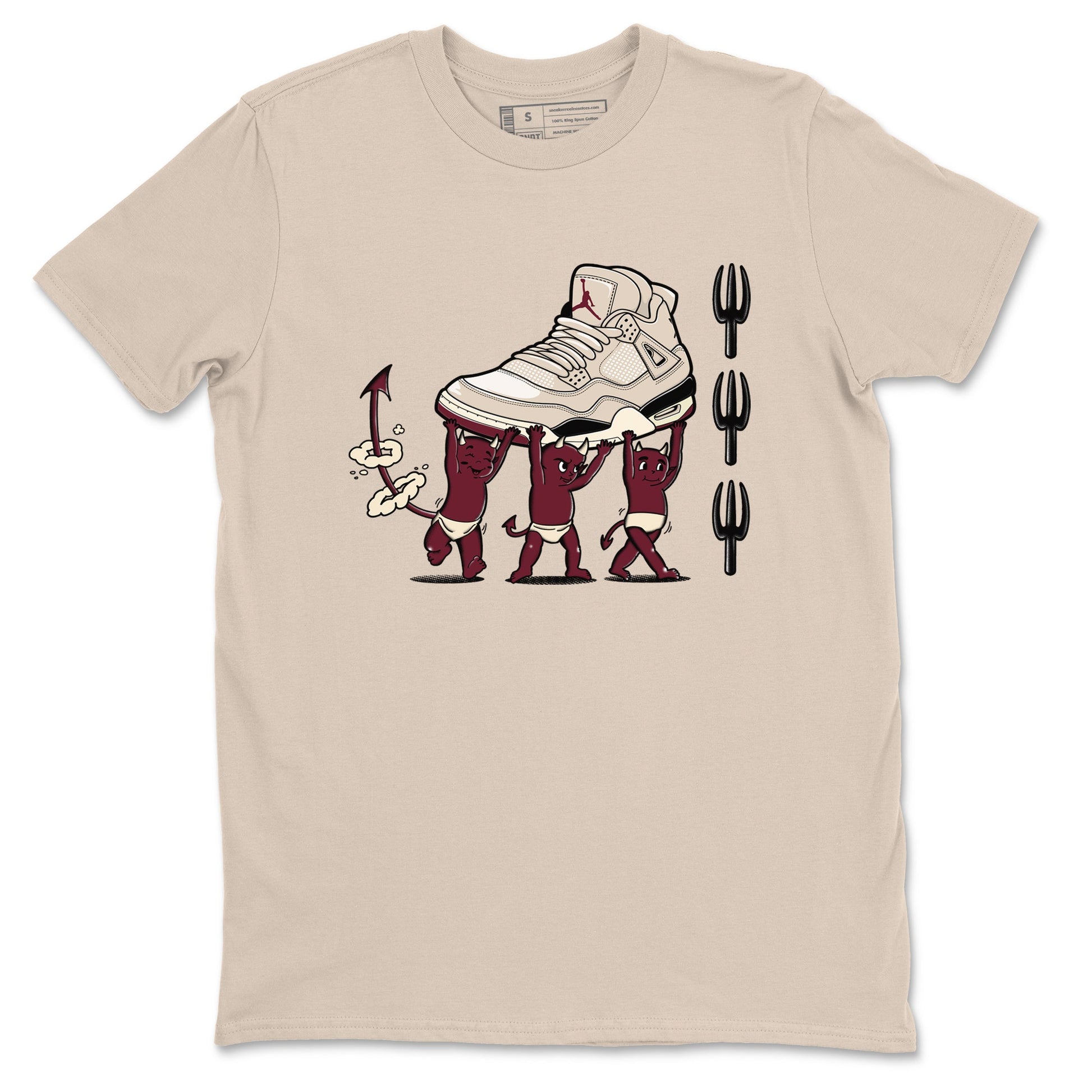 4s A Ma Maniere x Fossil Stone shirts to match jordans Devil Babies sneaker match tees 4s A Ma Maniere x Fossil Stone match shoes to clothes SNRT Sneaker Tees unisex cotton Sand 2 shirts