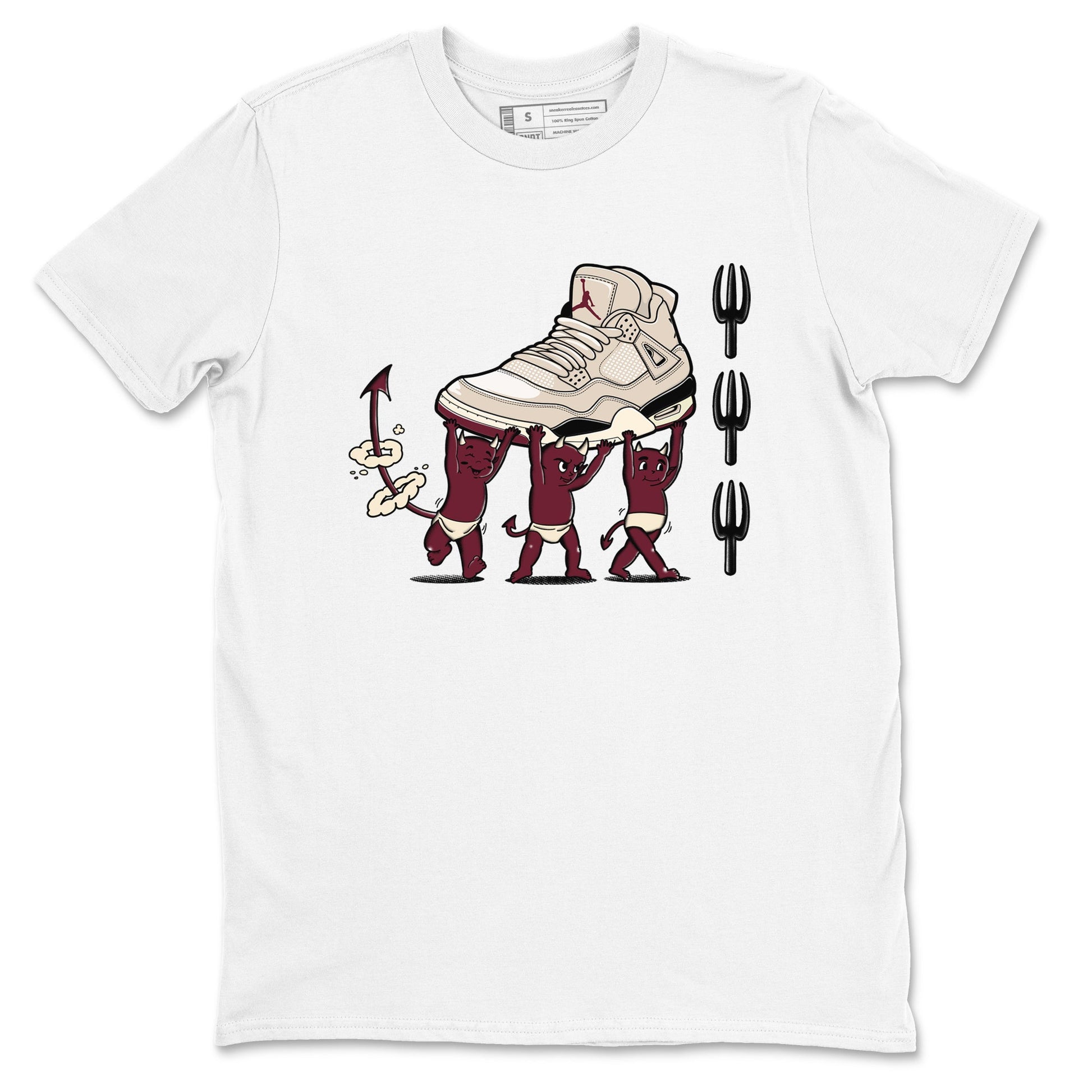 4s A Ma Maniere x Fossil Stone shirts to match jordans Devil Babies sneaker match tees 4s A Ma Maniere x Fossil Stone match shoes to clothes SNRT Sneaker Tees unisex cotton White 2 shirts