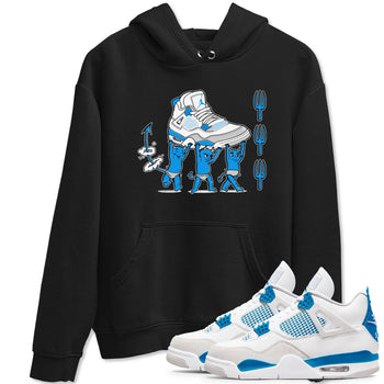 4s Military Blue shirts to match jordans Devil Babies sneaker match tees Air Jordan 4 Military Blue SNRT Sneaker Release Tees unisex cotton Black 1 crew neck shirts