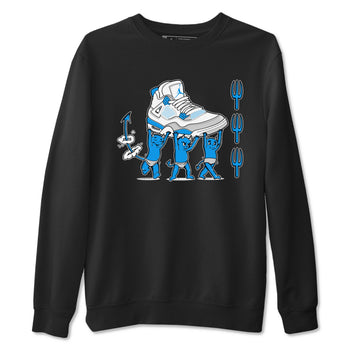 4s Military Blue shirts to match jordans Devil Babies sneaker match tees Air Jordan 4 Military Blue SNRT Sneaker Release Tees unisex cotton Black 2 crew neck shirts