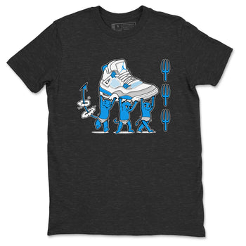 4s Military Blue shirts to match jordans Devil Babies sneaker match tees Air Jordan 4 Military Blue SNRT Sneaker Release Tees unisex cotton Charcoal Heather 2 crew neck shirts
