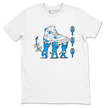 4s Military Blue shirts to match jordans Devil Babies sneaker match tees Air Jordan 4 Military Blue SNRT Sneaker Release Tees unisex cotton White 2 crew neck shirts