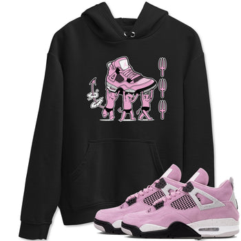 4s Retro Orchid shirts to match jordans Devil Babies sneaker match tees Air Jordan 4 WMNS Orchid match shoes to clothes SNRT Sneaker Tees unisex cotton Black 1 shirts