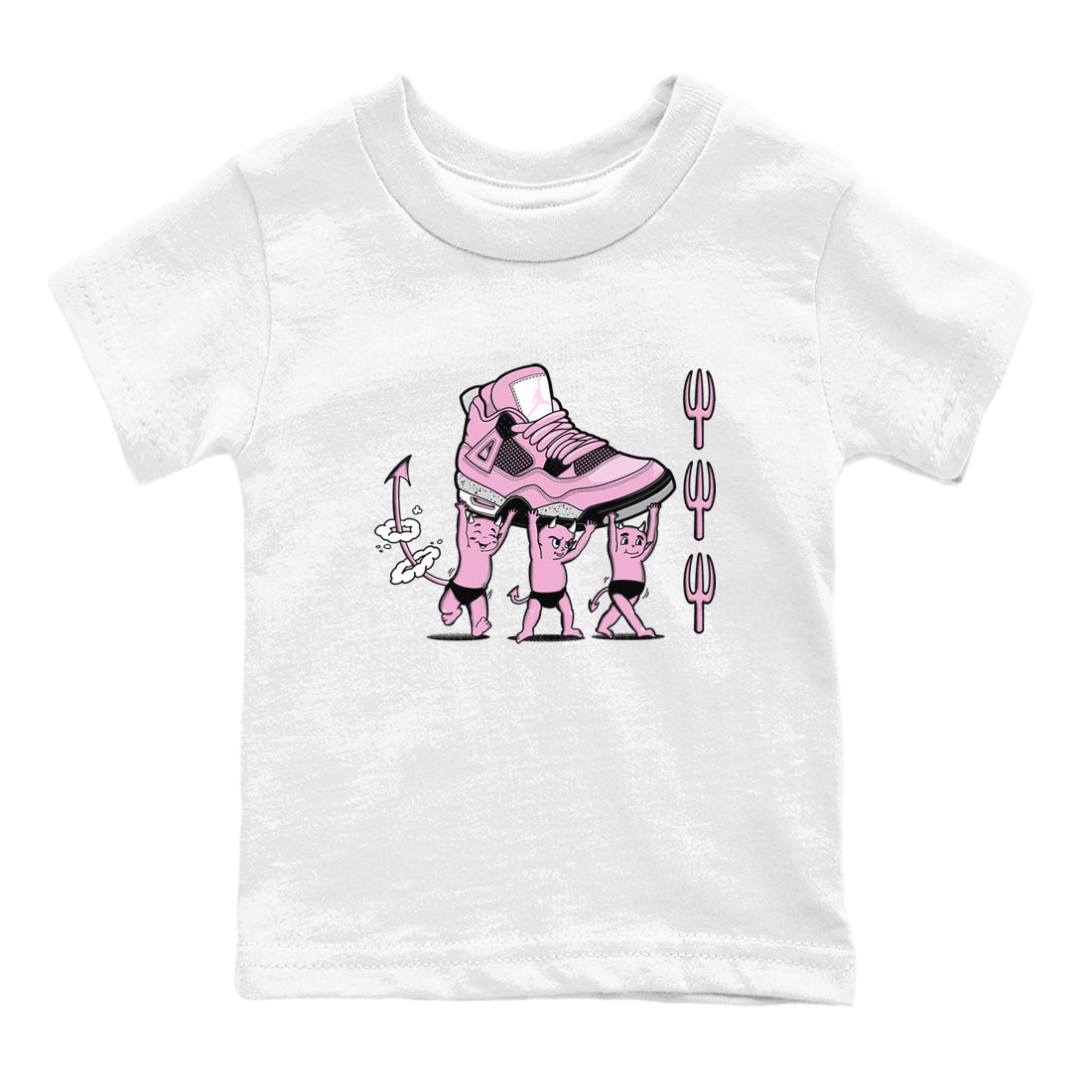 4s Retro Orchid shirts to match jordans Devil Babies sneaker match tees Air Jordan 4 WMNS Orchid match shoes to clothes SNRT Sneaker Tees Youth Baby White 2 tee