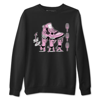 4s Retro Orchid shirts to match jordans Devil Babies sneaker match tees Air Jordan 4 WMNS Orchid match shoes to clothes SNRT Sneaker Tees unisex cotton Black 2 shirts