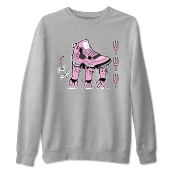 4s Retro Orchid shirts to match jordans Devil Babies sneaker match tees Air Jordan 4 WMNS Orchid match shoes to clothes SNRT Sneaker Tees unisex cotton Heather Grey 2 shirts