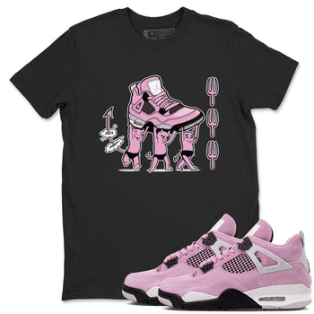4s Retro Orchid shirts to match jordans Devil Babies sneaker match tees Air Jordan 4 WMNS Orchid match shoes to clothes SNRT Sneaker Tees unisex cotton Black 1 shirts