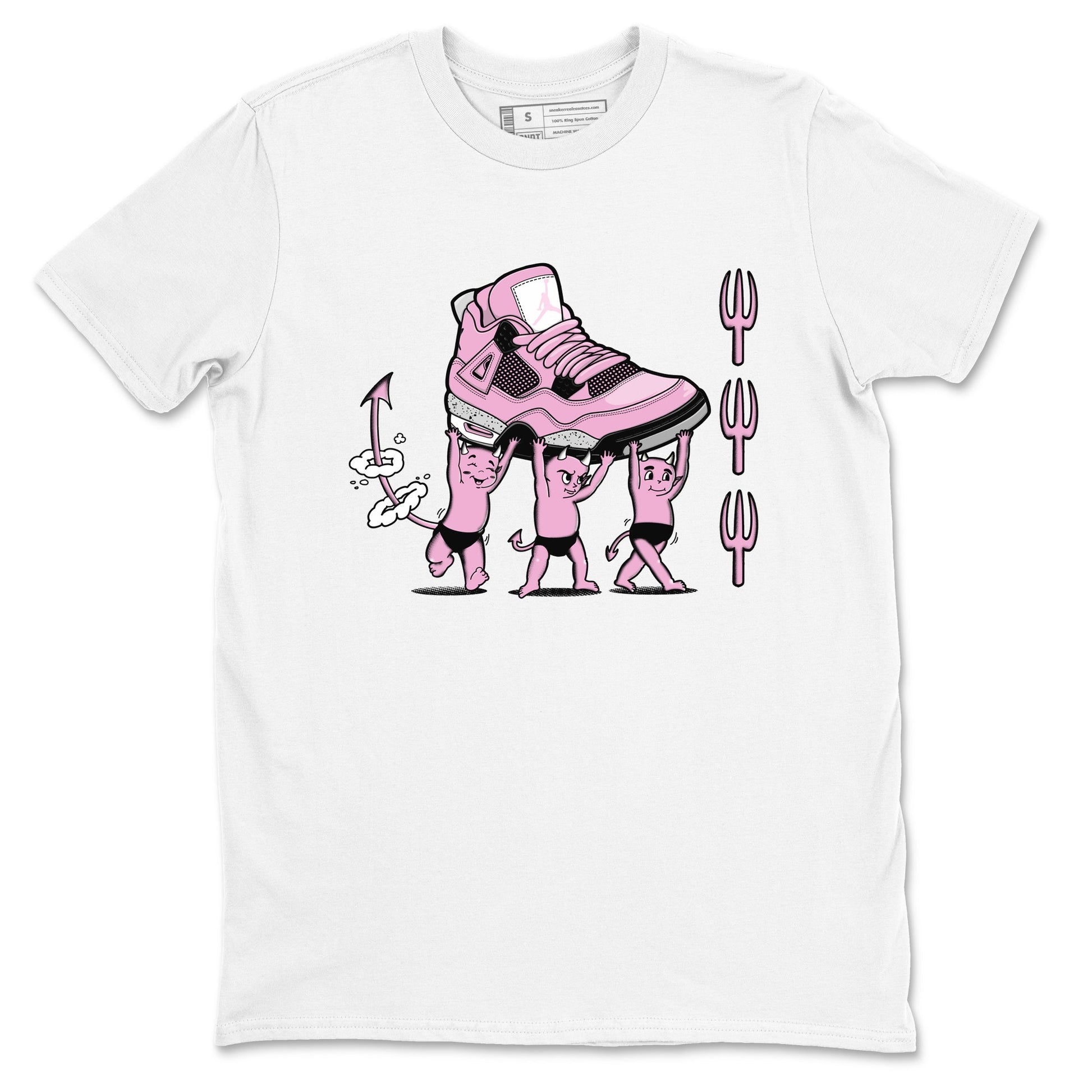 4s Retro Orchid shirts to match jordans Devil Babies sneaker match tees Air Jordan 4 WMNS Orchid match shoes to clothes SNRT Sneaker Tees unisex cotton White 2 shirts