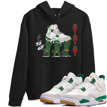 4s Pine Green shirts to match jordans Devil Babies sneaker match tees Air Jordan 4 Pine Green SNRT Sneaker Release Tees unisex cotton Black 1 crew neck shirts