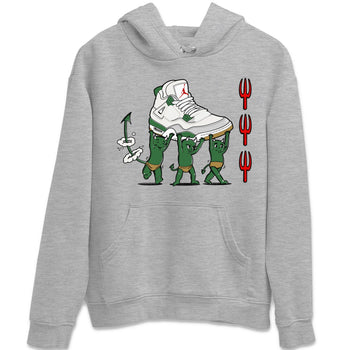 4s Pine Green shirts to match jordans Devil Babies sneaker match tees Air Jordan 4 Pine Green SNRT Sneaker Release Tees unisex cotton Heather Grey 2 crew neck shirts