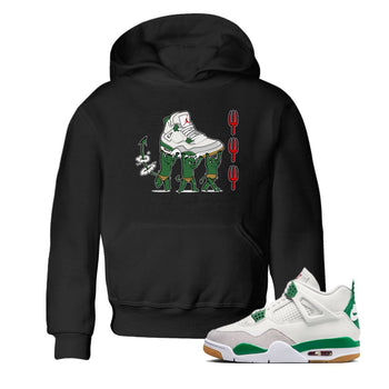 4s Pine Green shirts to match jordans Devil Babies sneaker match tees Air Jordan 4 Pine Green SNRT Sneaker Release Tees Youth Baby Black 1 crew neck shirts