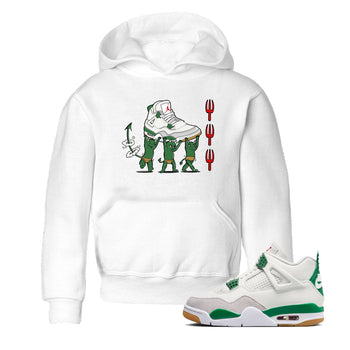 4s Pine Green shirts to match jordans Devil Babies sneaker match tees Air Jordan 4 Pine Green SNRT Sneaker Release Tees Youth Baby White 1 crew neck shirts