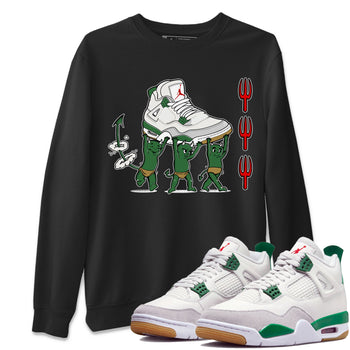 4s Pine Green shirts to match jordans Devil Babies sneaker match tees Air Jordan 4 Pine Green SNRT Sneaker Release Tees unisex cotton Black 1 crew neck shirts