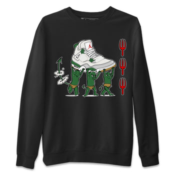 4s Pine Green shirts to match jordans Devil Babies sneaker match tees Air Jordan 4 Pine Green SNRT Sneaker Release Tees unisex cotton Black 2 crew neck shirts