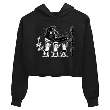 4s White Thunder shirts to match jordans Devil Babies sneaker match tees Air Jordan 4 Retro White Thunder SNRT Sneaker Release Tees unisex cotton Black 2 Crop Shirts