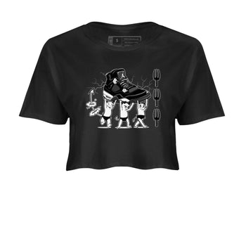 4s White Thunder shirts to match jordans Devil Babies sneaker match tees Air Jordan 4 Retro White Thunder SNRT Sneaker Release Tees unisex cotton Black 2 Crop Shirts