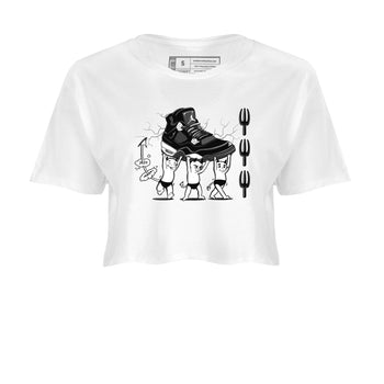 4s White Thunder shirts to match jordans Devil Babies sneaker match tees Air Jordan 4 Retro White Thunder SNRT Sneaker Release Tees unisex cotton White 2 Crop Shirts
