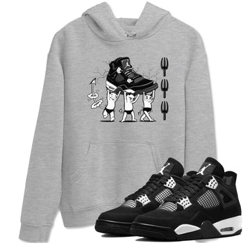 4s White Thunder shirts to match jordans Devil Babies sneaker match tees Air Jordan 4 Retro White Thunder SNRT Sneaker Release Tees unisex cotton Heather Grey 1 crew neck shirts
