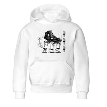 4s White Thunder shirts to match jordans Devil Babies sneaker match tees Air Jordan 4 Retro White Thunder SNRT Sneaker Release Tees Youth Baby White 2 crew neck shirts