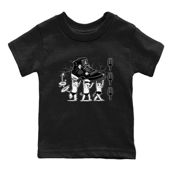 4s White Thunder shirts to match jordans Devil Babies sneaker match tees Air Jordan 4 Retro White Thunder SNRT Sneaker Release Tees Youth Baby Black 2 crew neck shirts