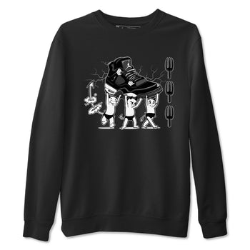 4s White Thunder shirts to match jordans Devil Babies sneaker match tees Air Jordan 4 Retro White Thunder SNRT Sneaker Release Tees unisex cotton Black 2 crew neck shirts