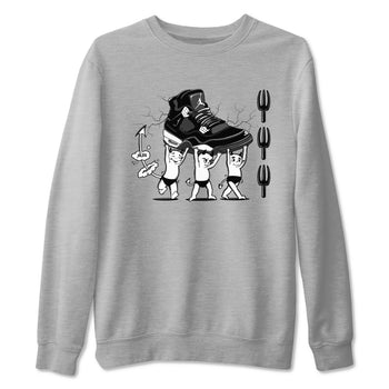 4s White Thunder shirts to match jordans Devil Babies sneaker match tees Air Jordan 4 Retro White Thunder SNRT Sneaker Release Tees unisex cotton Heather Grey 2 crew neck shirts