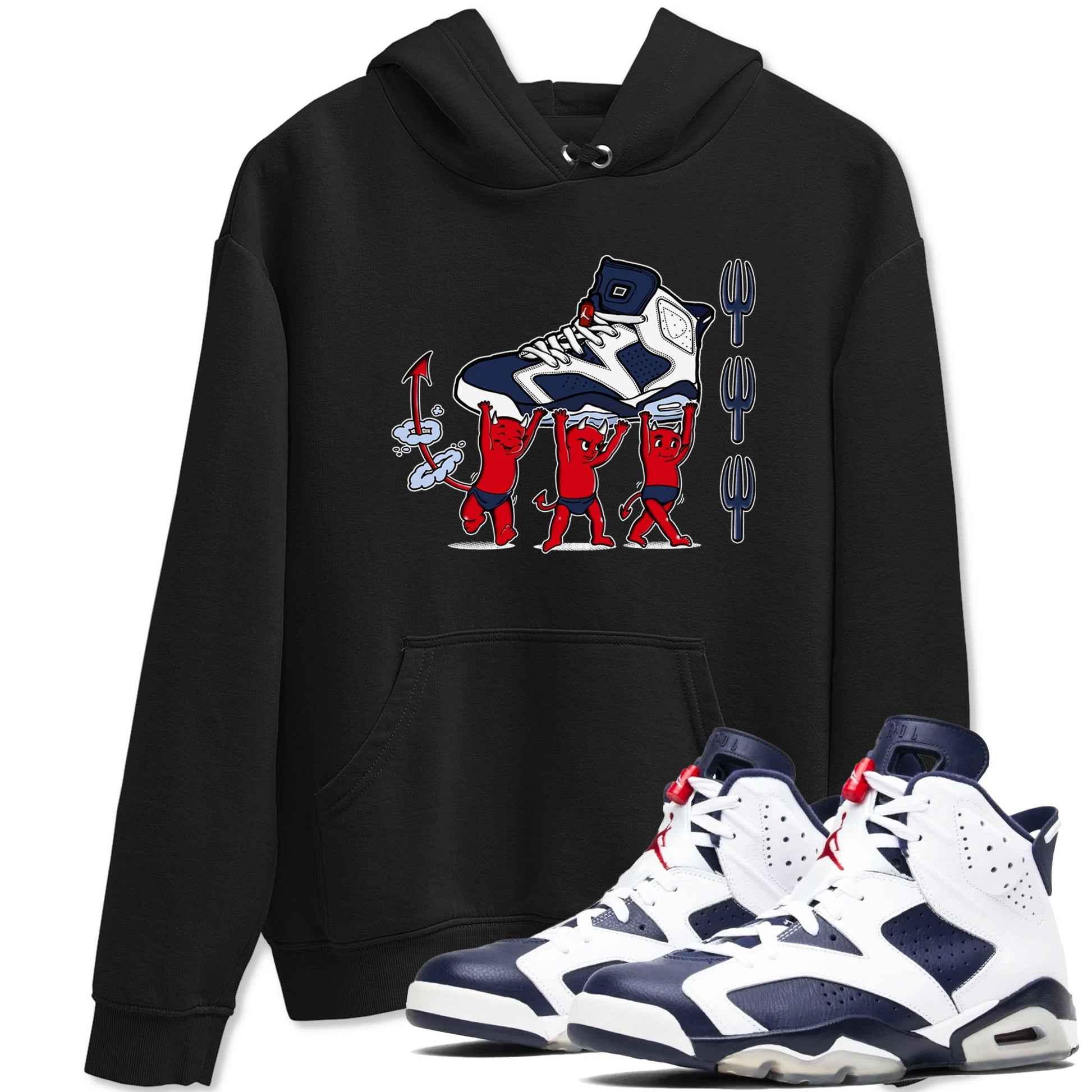 6s White And Midnight Navy shirts to match jordans Devil Babies sneaker match tees Air Jordan 6 White And Midnight Navy SNRT Sneaker Release Tees unisex cotton Black 1 crew neck shirts