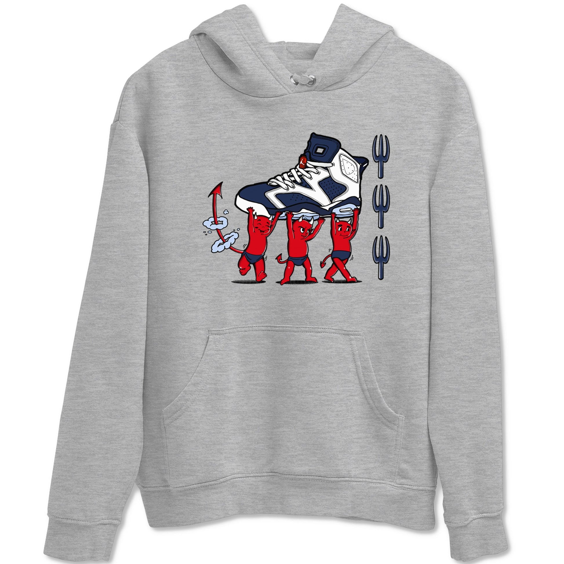 6s White And Midnight Navy shirts to match jordans Devil Babies sneaker match tees Air Jordan 6 White And Midnight Navy SNRT Sneaker Release Tees unisex cotton Heather Grey 2 crew neck shirts