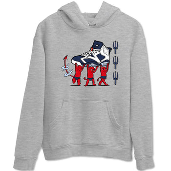 6s White And Midnight Navy shirts to match jordans Devil Babies sneaker match tees Air Jordan 6 White And Midnight Navy SNRT Sneaker Release Tees unisex cotton Heather Grey 2 crew neck shirts