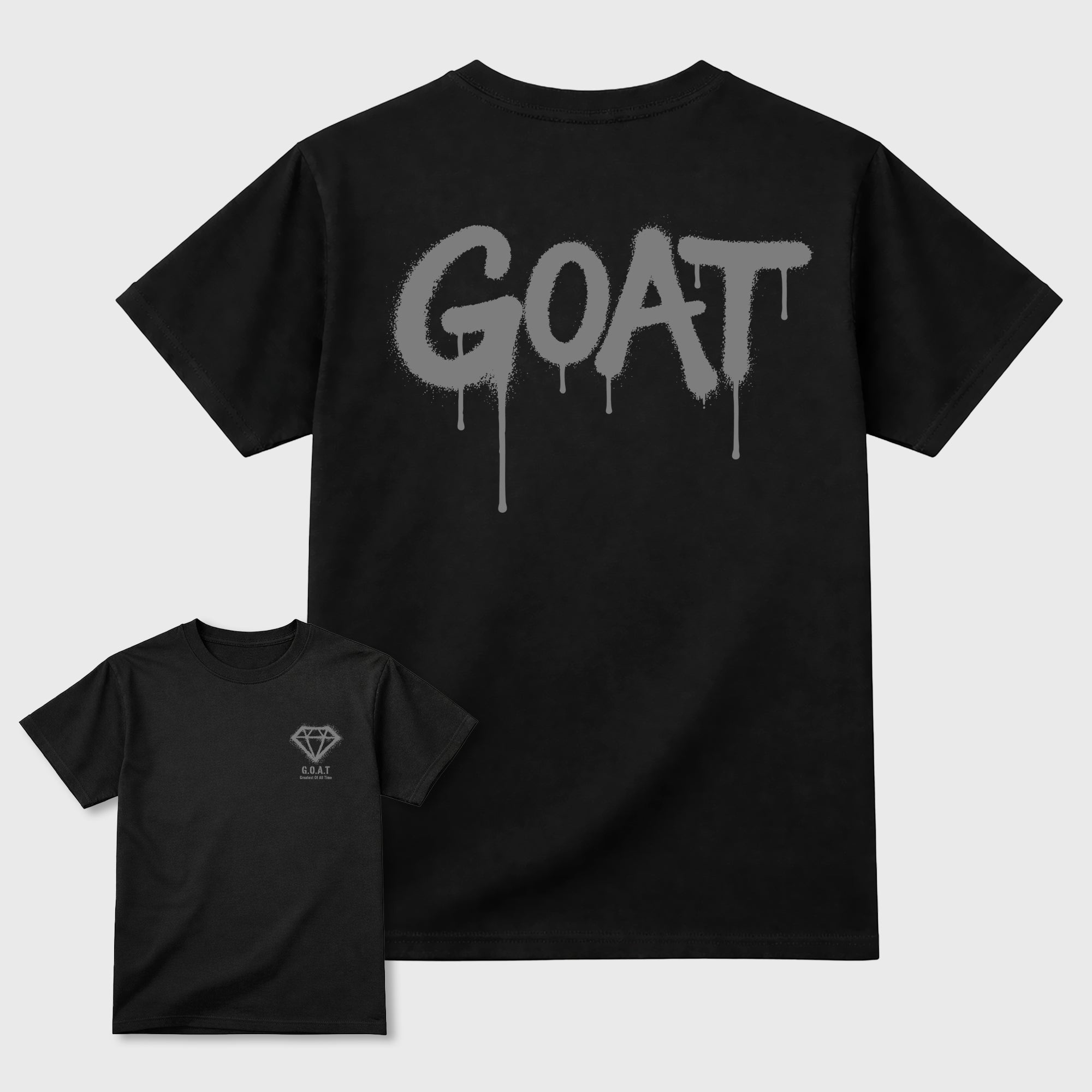 Diamond Goat sneaker match t-shirt styled to complete your fit with the sneakers, shown in Black.