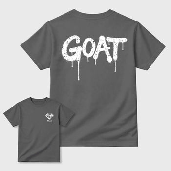 Diamond Goat sneaker match t-shirt styled to complete your fit with the sneakers, shown in Cool Grey.